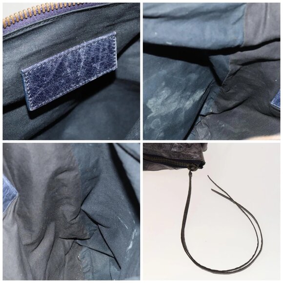 BALENCIAGA Classic Square Tote Bag Leather Purple - Picture 13 of 15